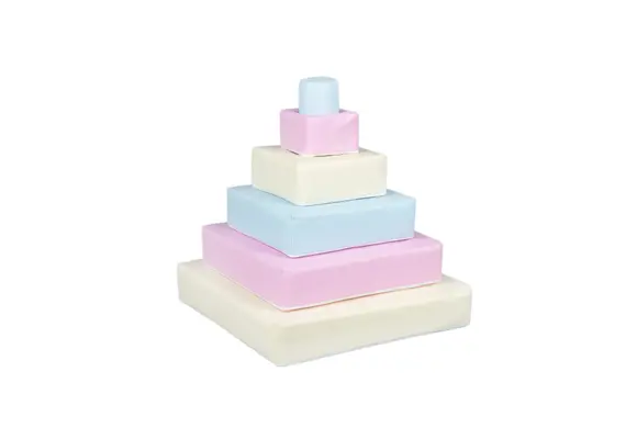 Foam blokken - stapel toren - 55x55x60cm - pastel kleuren