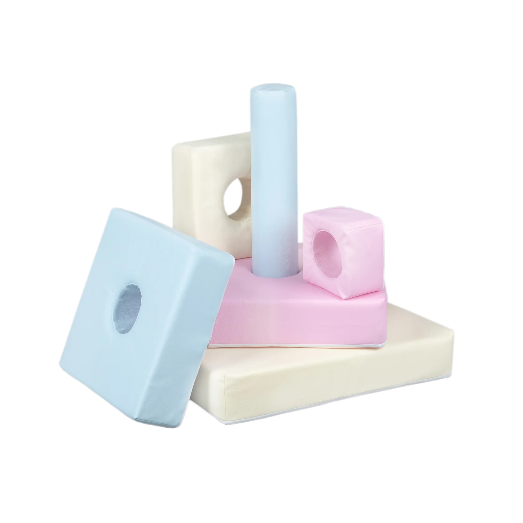 Foam blokken - stapel toren - 55x55x60cm - pastel kleuren