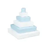 Foam blokken - stapel toren - 55x55x60cm - wit blauw