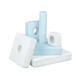 Foam blokken - stapel toren - 55x55x60cm - wit blauw