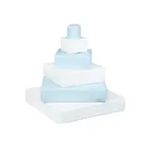 Foam blokken - stapel toren - 55x55x60cm - wit blauw