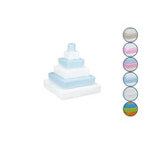 Foam blokken - stapel toren - 55x55x60cm - wit blauw