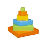Foam blokken - stapel toren - 55x60cm - groen geel blauw oranje