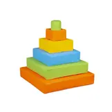 Foam blokken - stapel toren - 55x60cm - groen geel blauw oranje