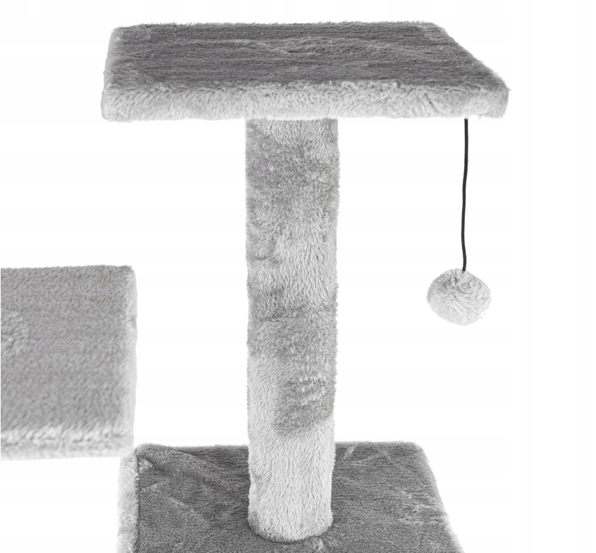 Krabpaal - kattenkrabpaal - kattenpaal - 49x39x119cm - grijs