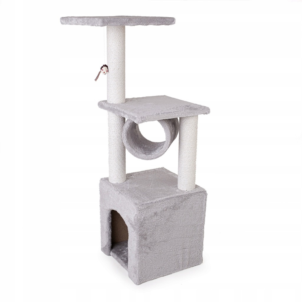 Krabpaal - kattenkrabpaal - kattenpaal - 30x30x95cm - grijs