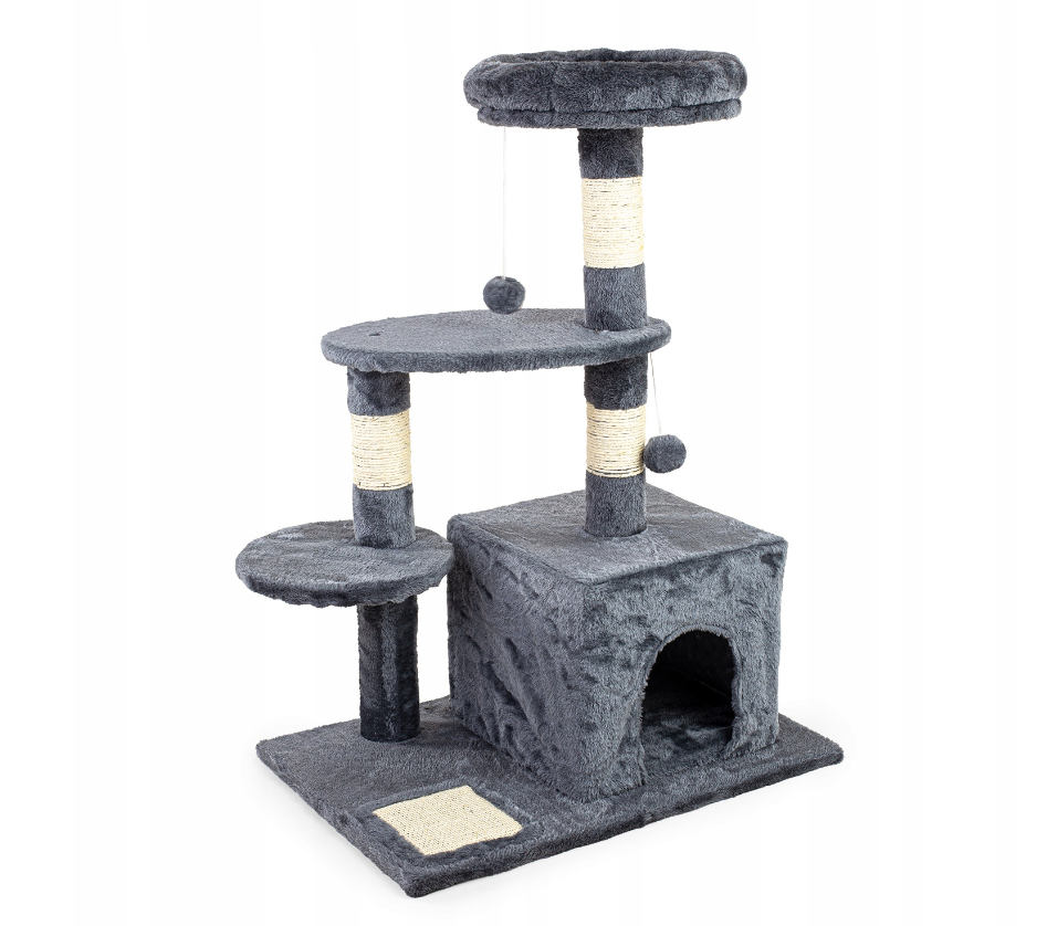 Krabpaal - kattenkrabpaal - kattenpaal - 60x45x85cm - antraciet