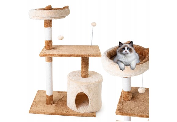 Krabpaal - kattenkrabpaal - kattenpaal - 60x41x89cm - beige