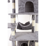 Krabpaal - kattenkrabpaal - kattenpaal - 97x50x170cm - grijs