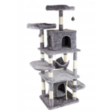 Krabpaal - kattenkrabpaal - kattenpaal - 97x50x170cm - grijs