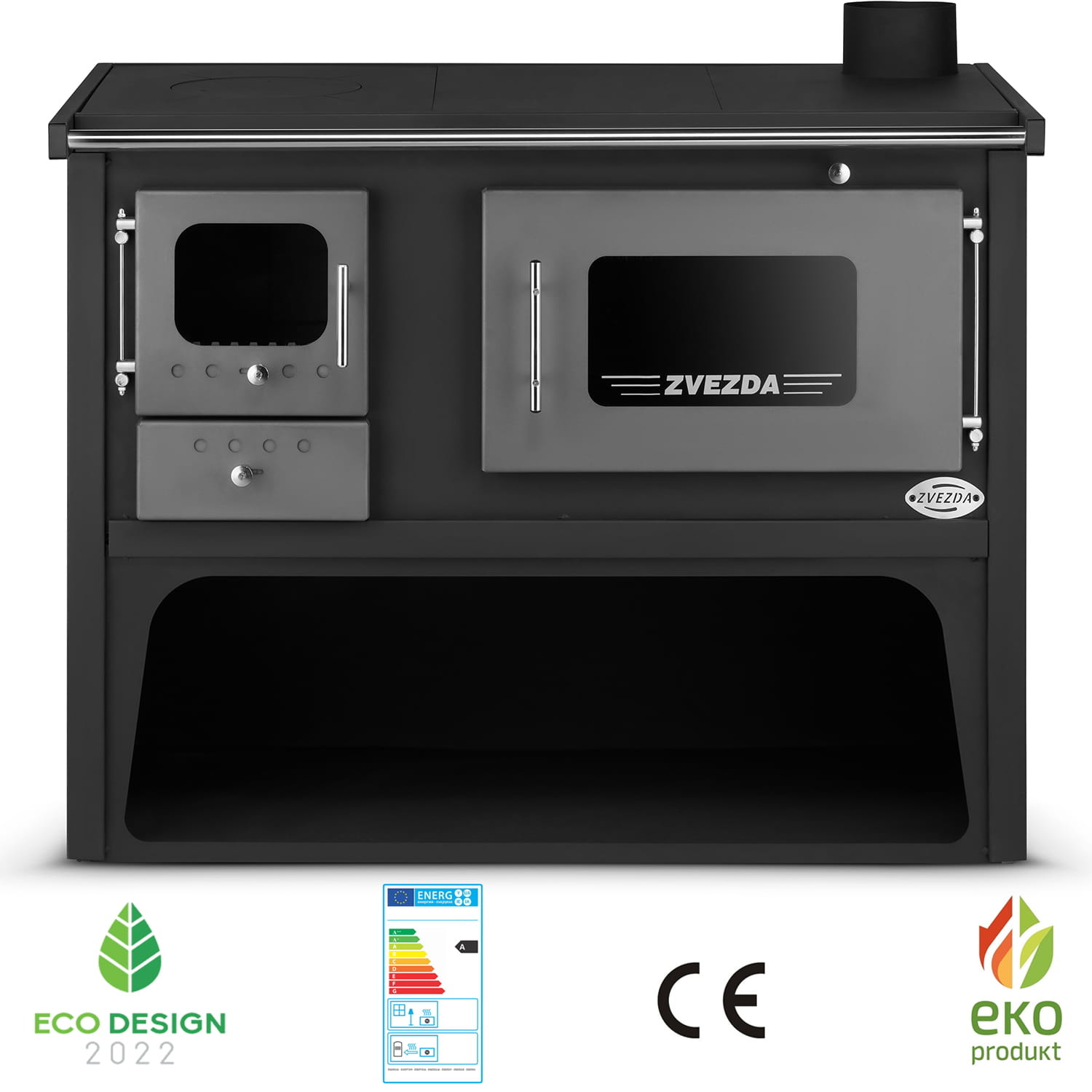 Houtkachel - met oven - met kookplaat - 16 kW tot 20 kW