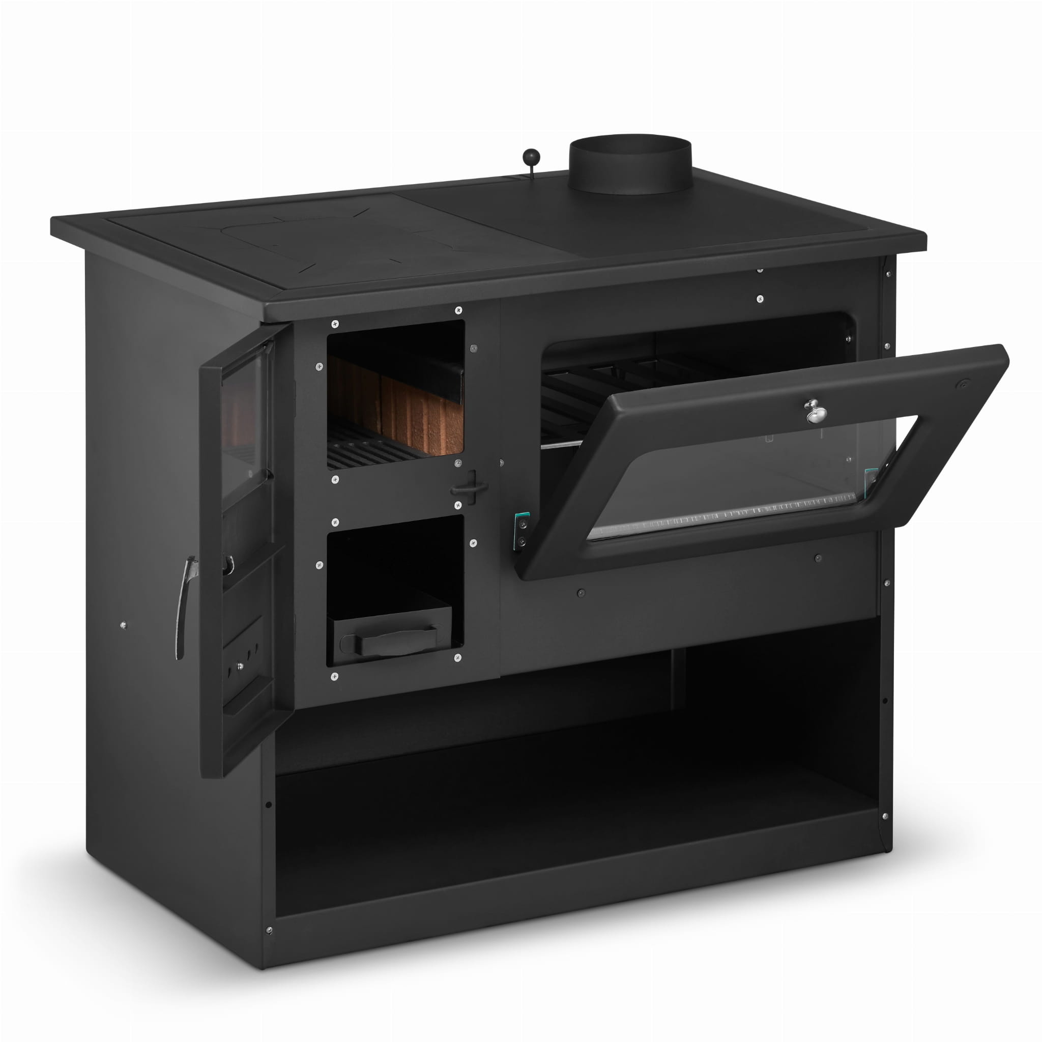 Houtfornuis - met kookplaat - 14 kW - Ø150 mm