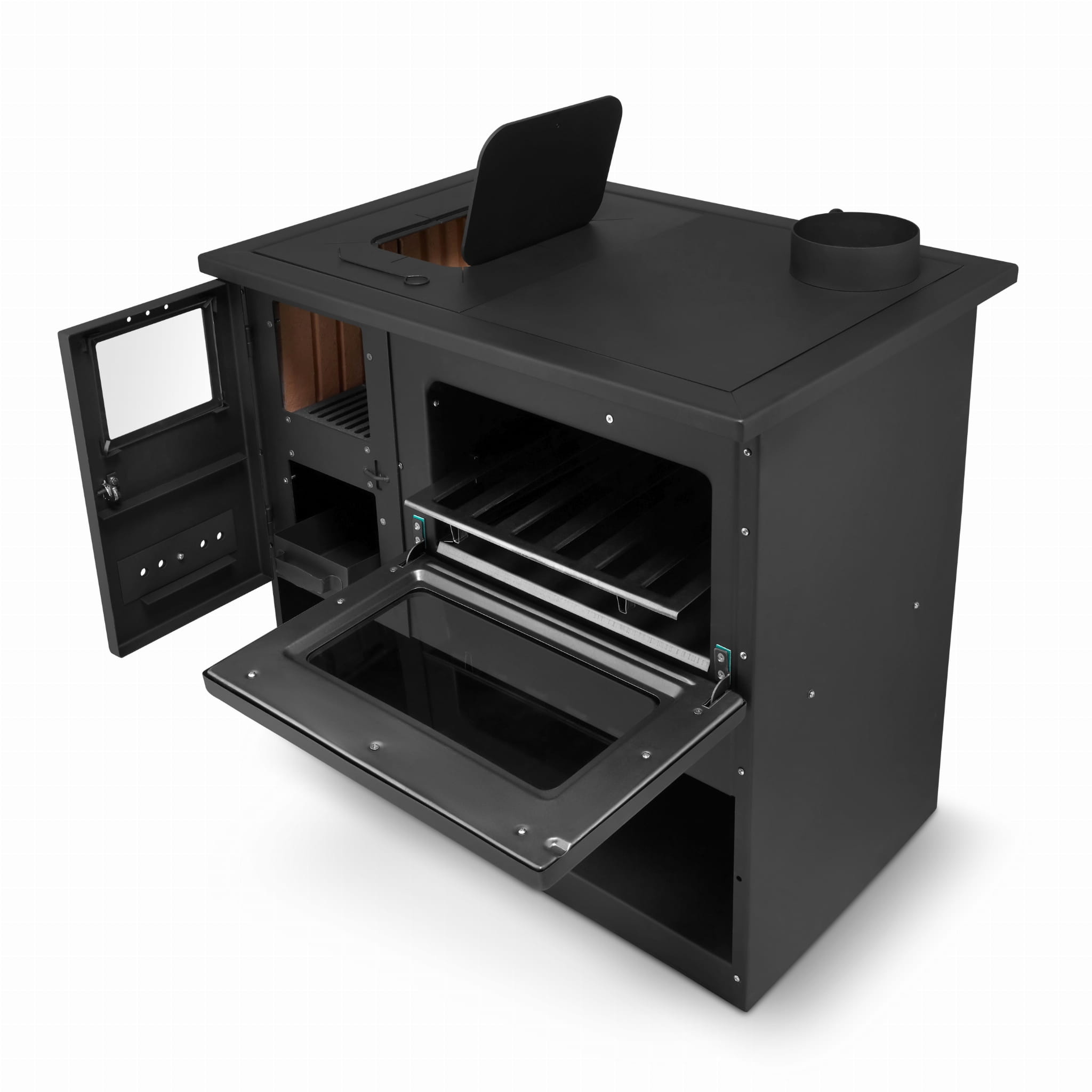 Houtfornuis - met kookplaat - 14 kW - Ø150 mm