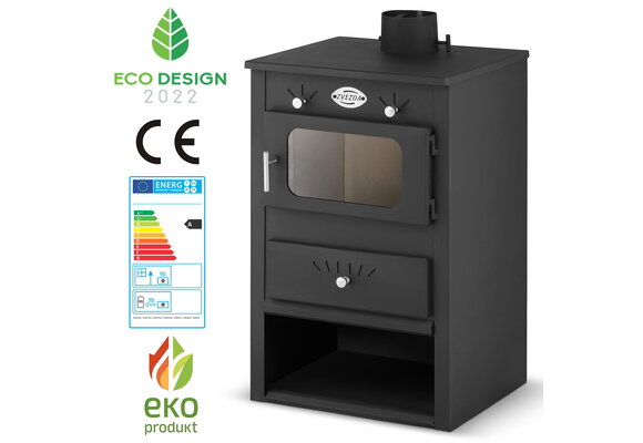 Houtkachel - staal - energielabel A - 5kW tot 7KW