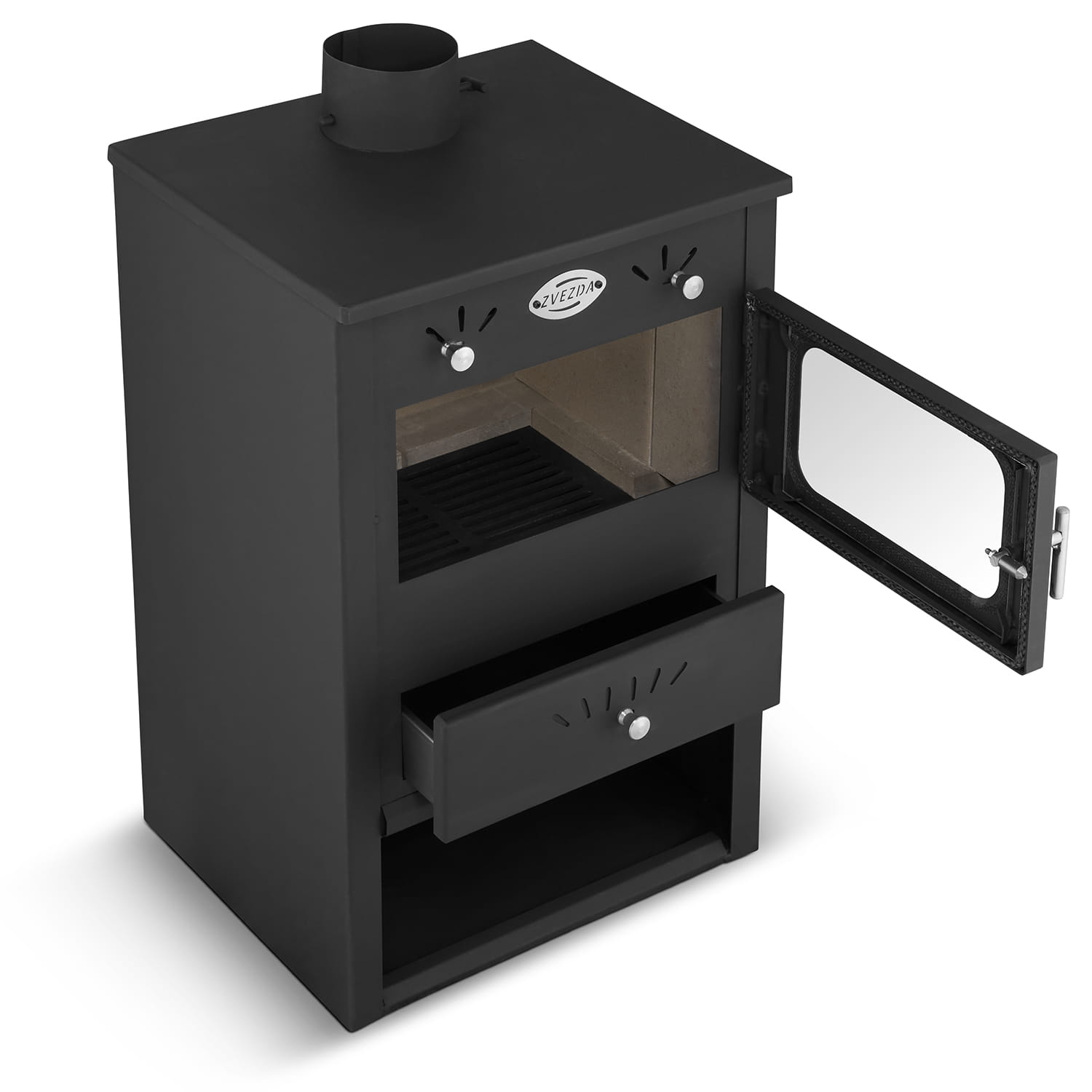 Houtkachel - staal - energielabel A - 5kW tot 7KW