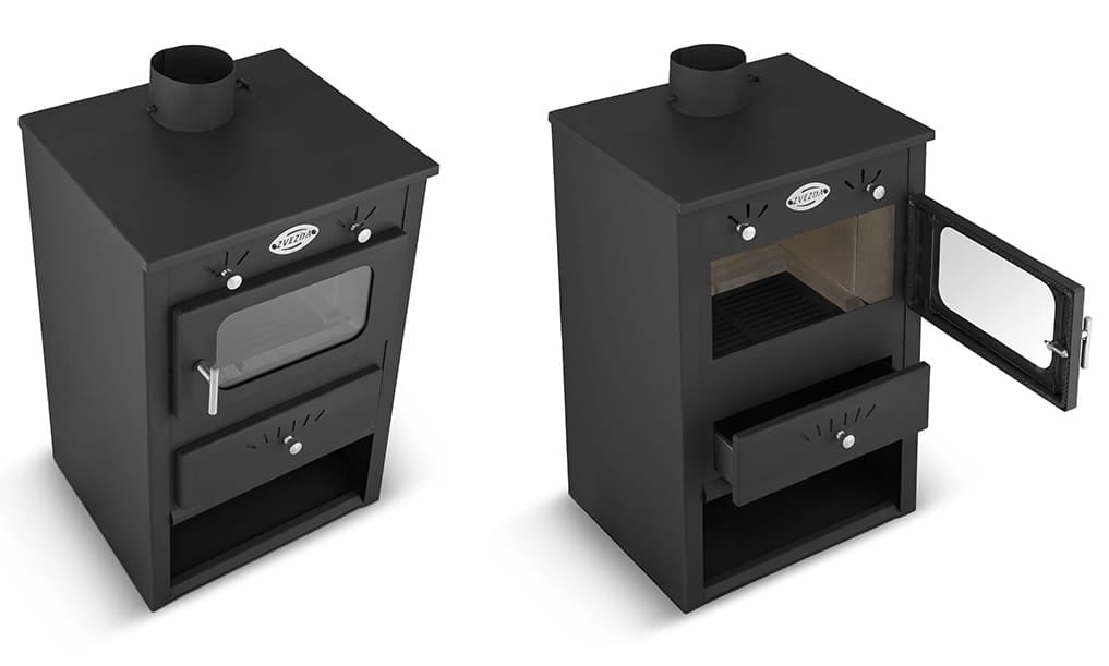 Houtkachel - staal - energielabel A - 5kW tot 7KW