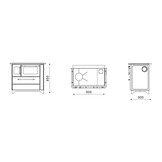 Houtfornuis - houtkachel - 5 kW tot 7 kW - energielabel A