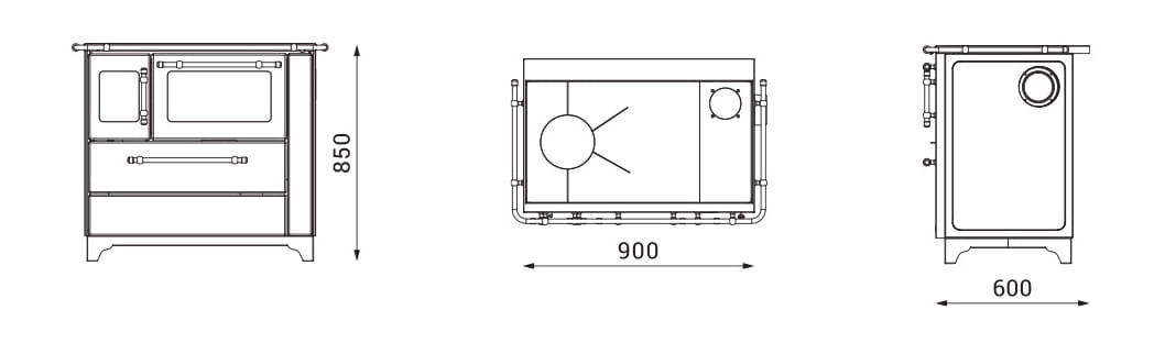 Houtfornuis - houtkachel - 5 kW tot 7 kW - energielabel A