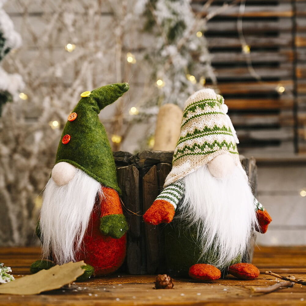 Gnoom kerst - kerstkabouter - 12x22 cm - groen bruin