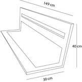 Bedhekje - uitvalbeveiliging - inklapbaar - 149x30x40cm