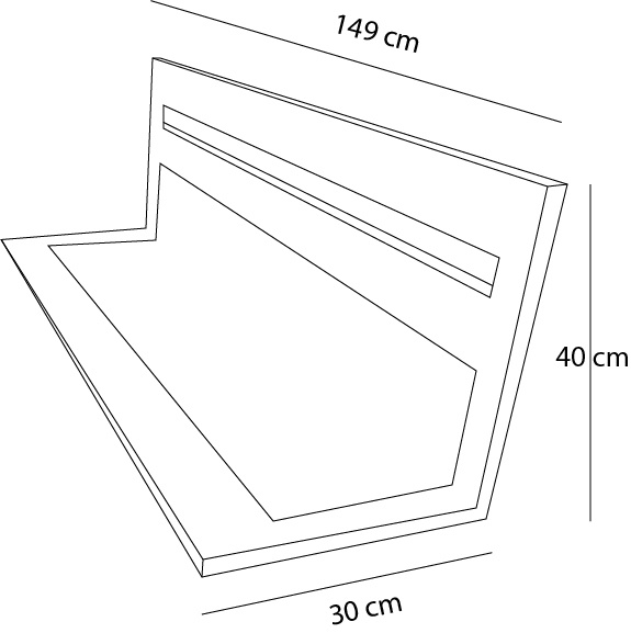 Bedhekje - uitvalbeveiliging - inklapbaar - 149x30x40cm