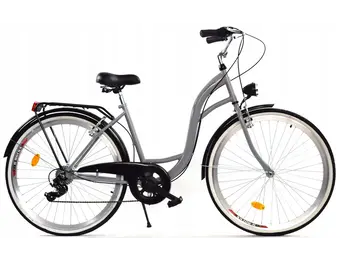 Meisjesfiets - 26 inch - met 7 versnellingen - grijs zwart