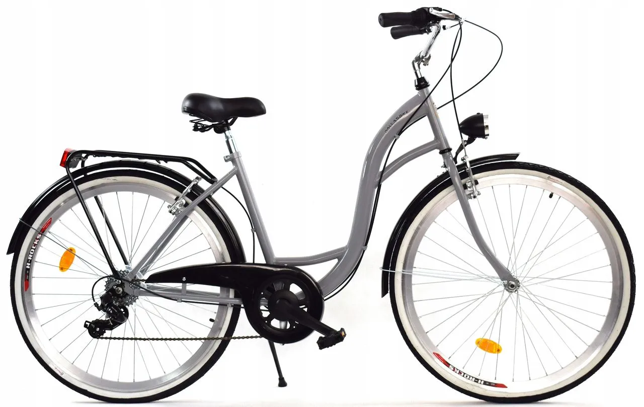 Meisjesfiets - 26 inch - met 7 versnellingen - grijs zwart