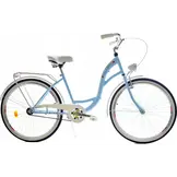 Meisjesfiets - 26 inch - stadsfiets - lichtblauw wit
