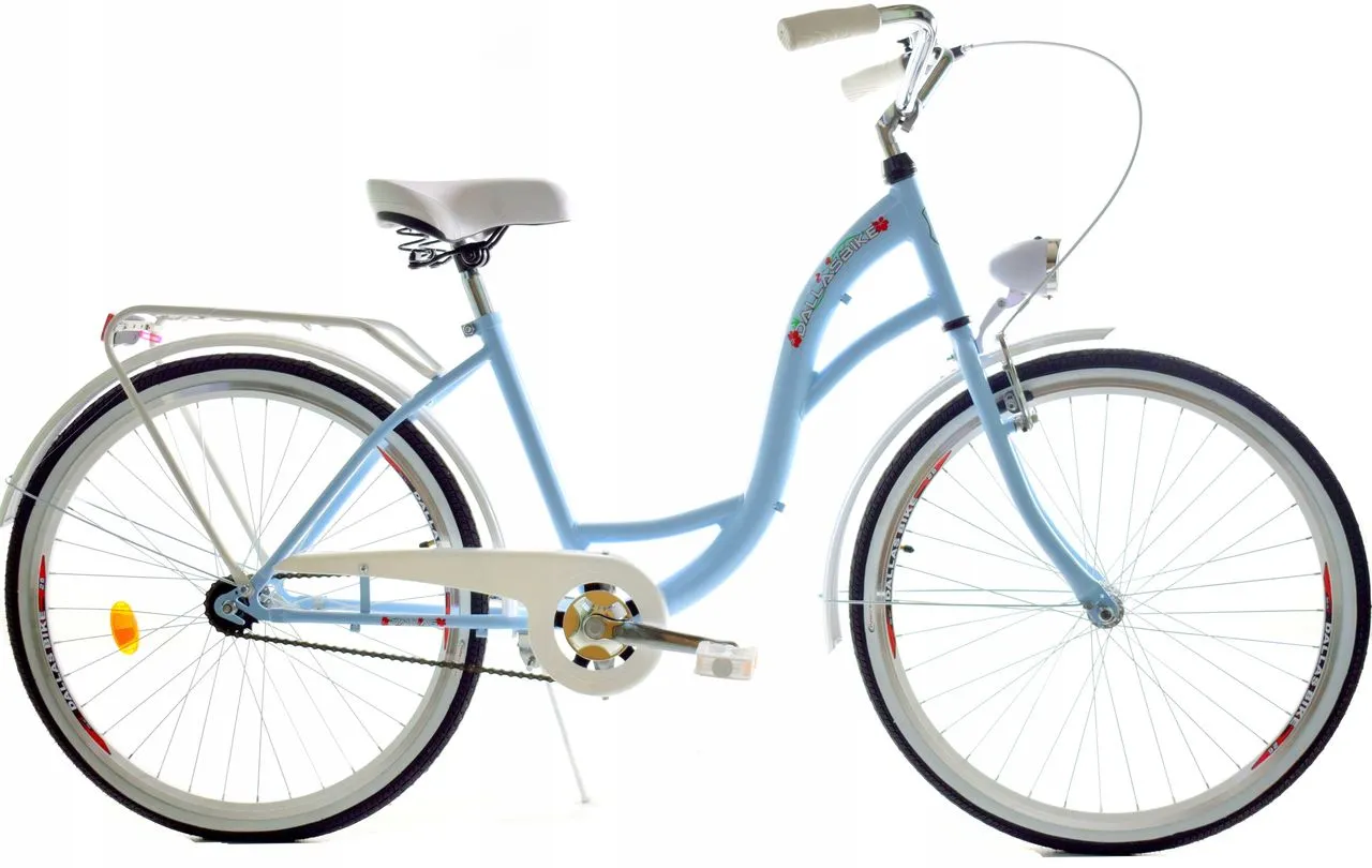 Meisjesfiets - 26 inch - stadsfiets - lichtblauw wit