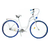 Meisjesfiets - 26 inch - met 3 versnellingen - wit blauw