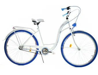 Meisjesfiets - 26 inch - met 3 versnellingen - wit blauw