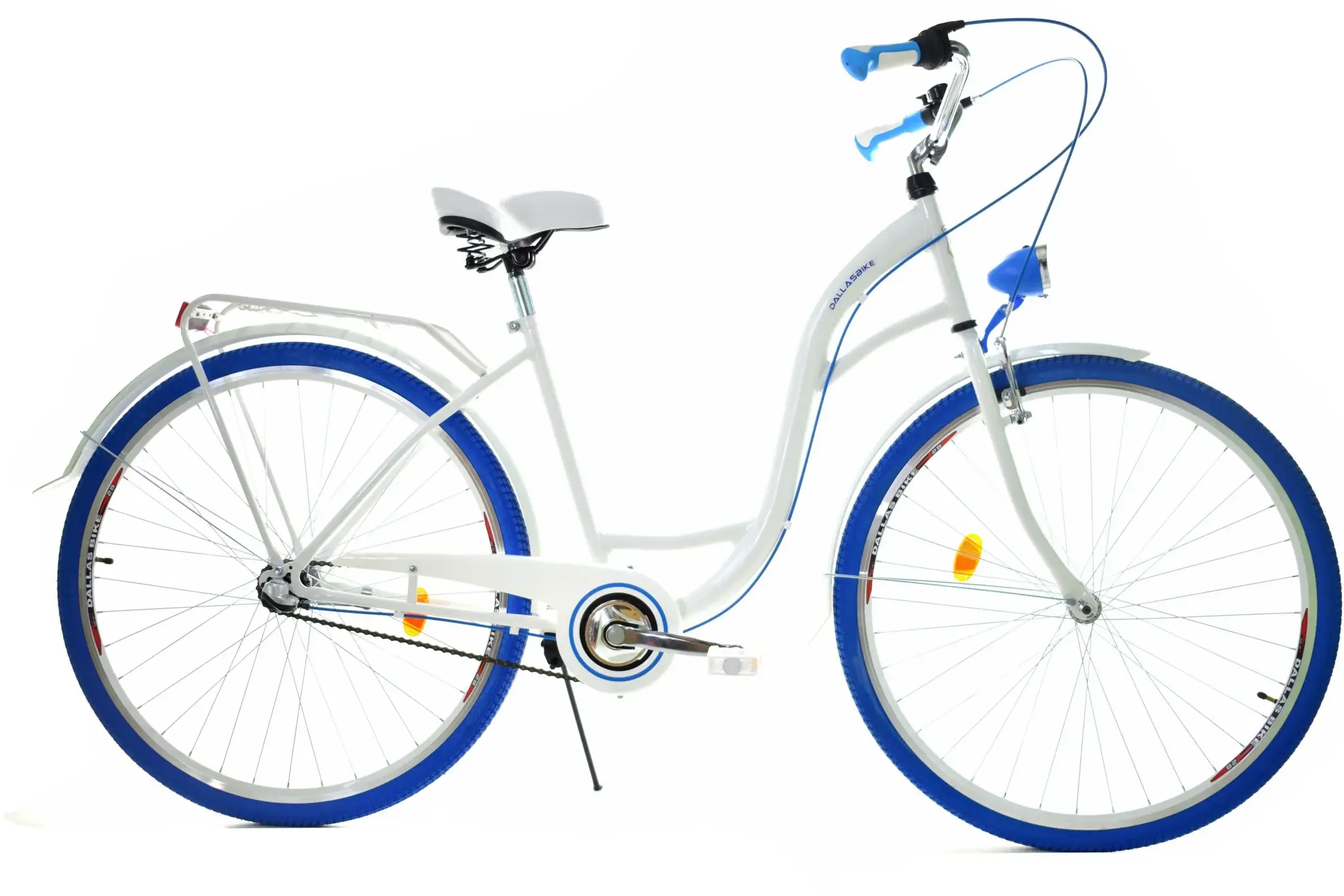 Meisjesfiets - 26 inch - met 3 versnellingen - wit blauw