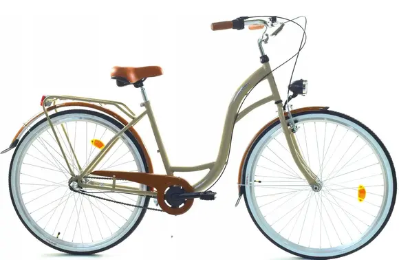 Meisjesfiets - 26 inch - met 3 versnellingen - cappuccino bruin