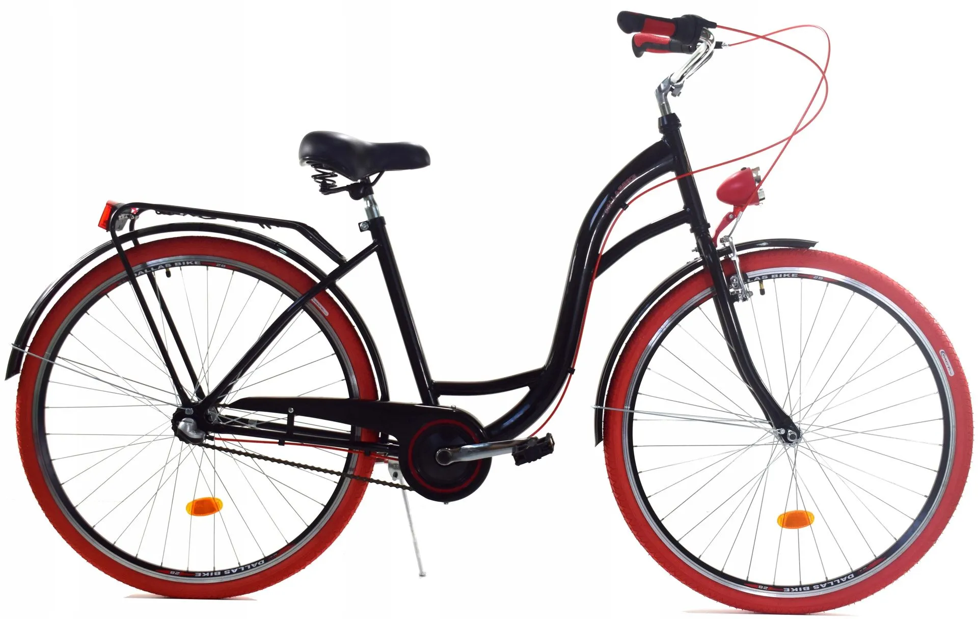 Meisjesfiets - 26 inch - met 3 versnellingen - zwart rood
