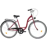 Meisjesfiets - 26 inch - met 3 versnellingen - rood zwart