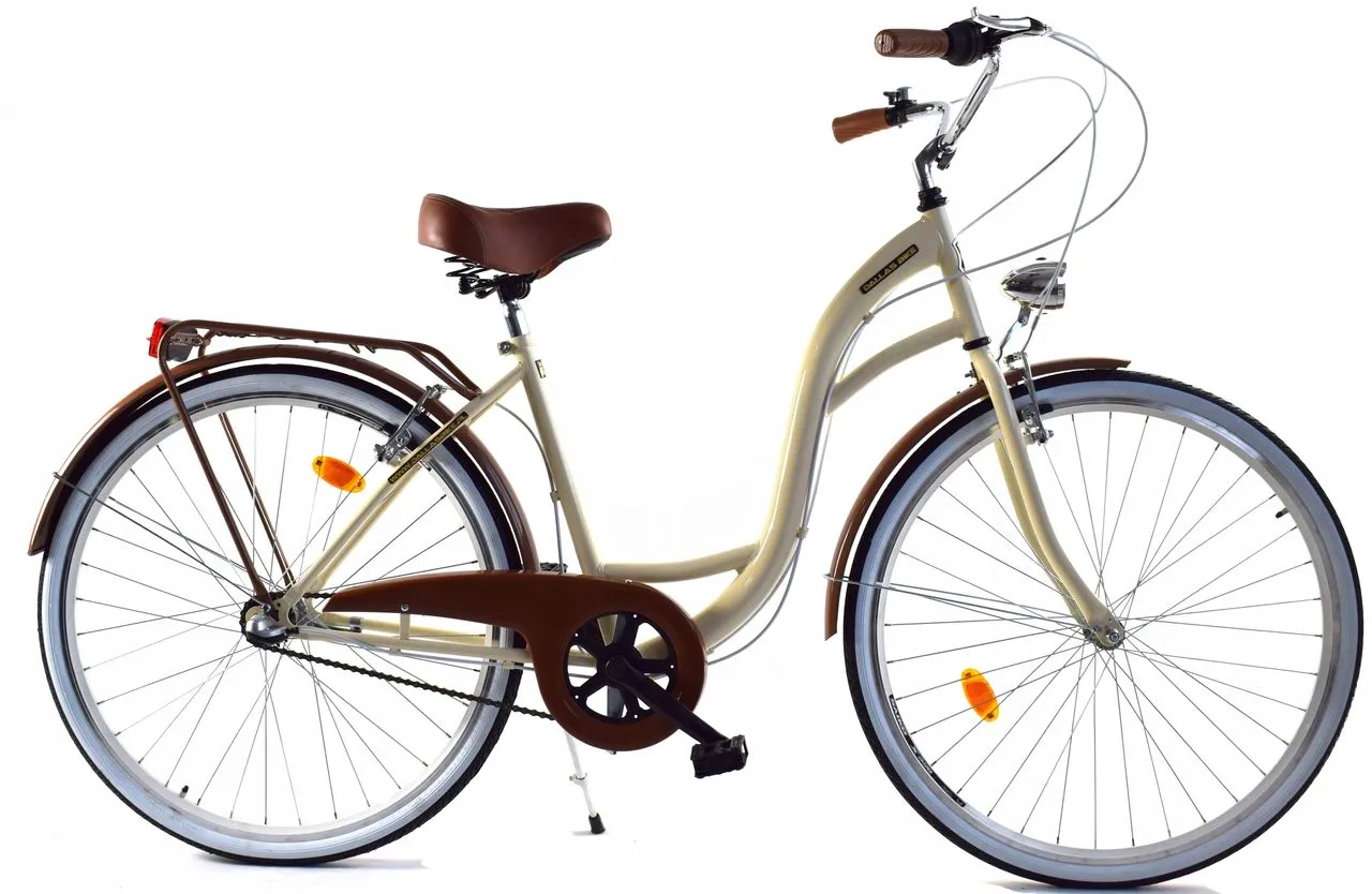 Meisjesfiets - 26 inch - met 3 versnellingen - crème bruin