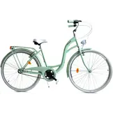 Meisjesfiets - 26 inch - met 3 versnellingen - mintgroen wit