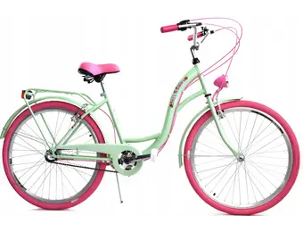 Meisjesfiets - 26 inch - met 3 versnellingen - mintgroen roze