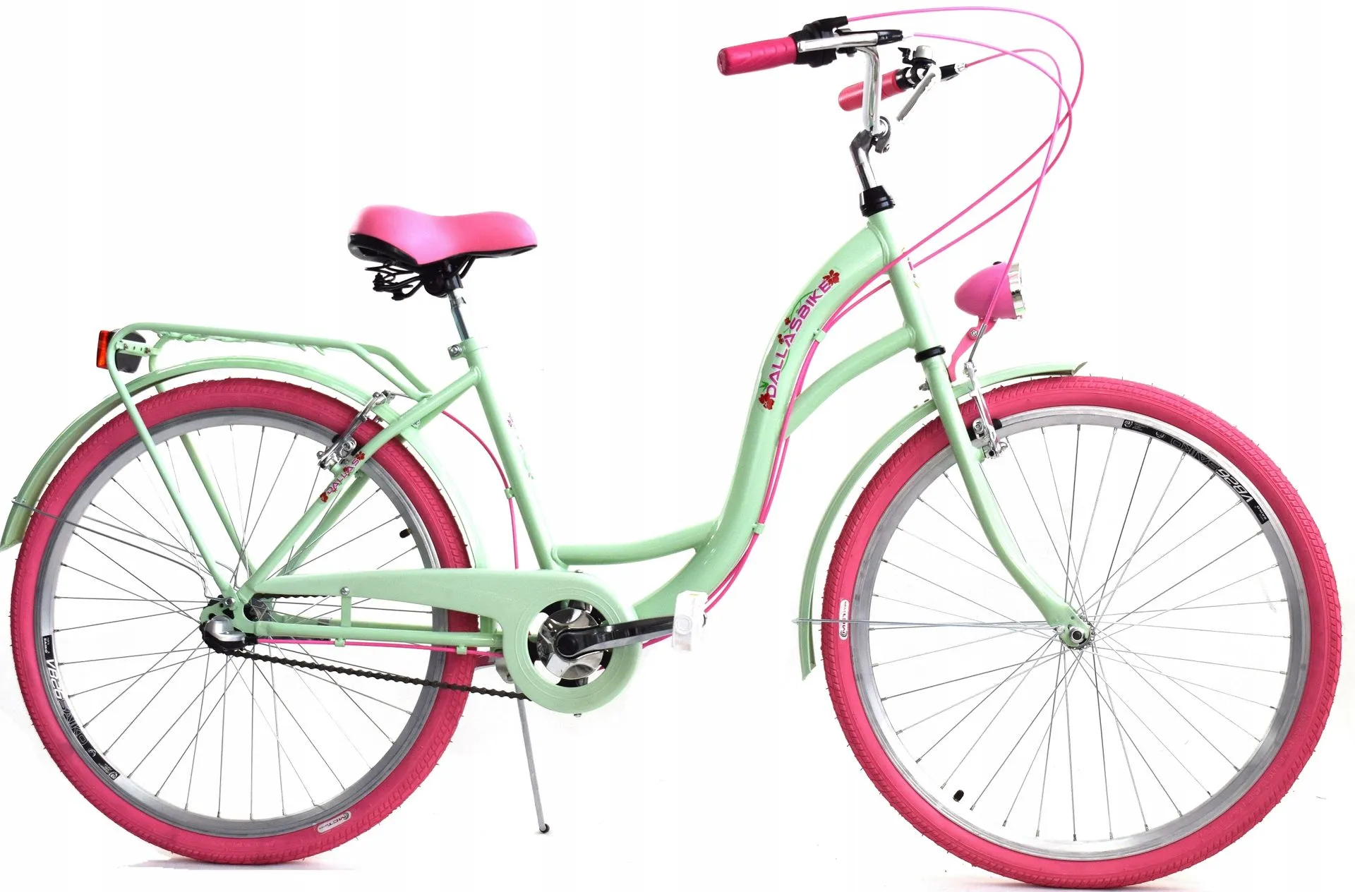 Meisjesfiets - 26 inch - met 3 versnellingen - mintgroen roze