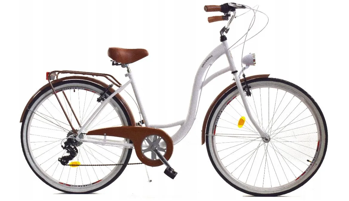 Meisjesfiets - 26 inch - met 7 versnellingen - wit bruin