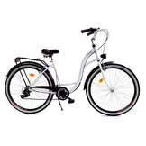 Meisjesfiets - 26 inch - met 7 versnellingen - wit zwart