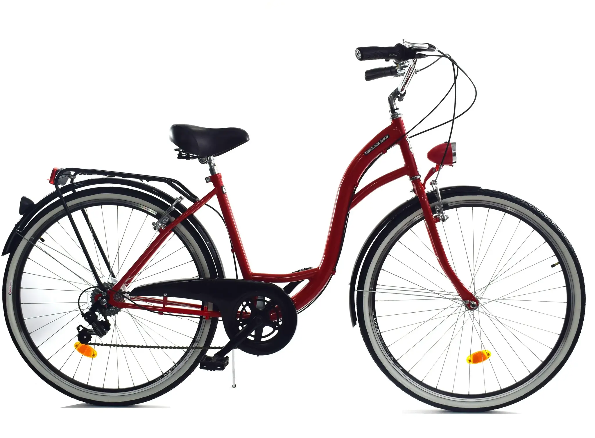 Meisjesfiets - 26 inch - met 7 versnellingen - rood zwart