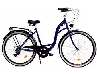 Meisjesfiets - 26 inch - met 7 versnellingen - donkerblauw