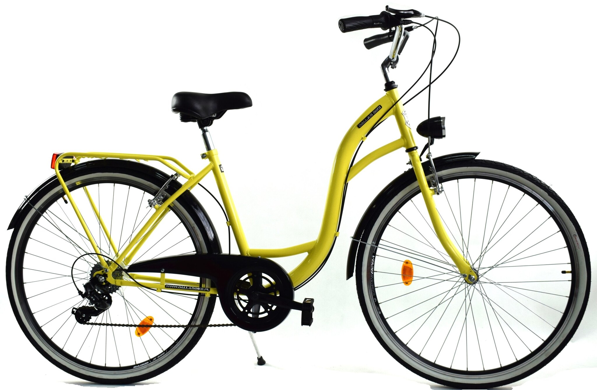 Meisjesfiets - 26 inch - met 7 versnellingen - geel zwart