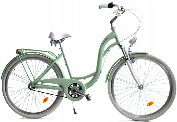 Meisjesfiets - 26 inch - met 3 versnellingen - mint wit