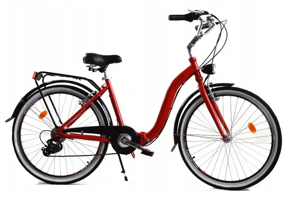 Vouwfiets - 26 inch - met 7 versnellingen - rood