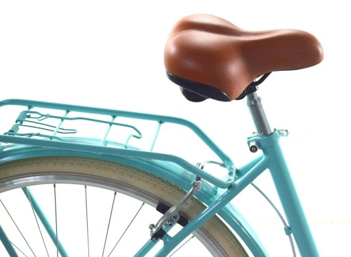 Meisjesfiets - 26 inch - met 7 versnellingen - turquoise crème