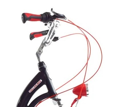 Meisjesfiets - 26 inch - met 3 versnellingen - zwart rood