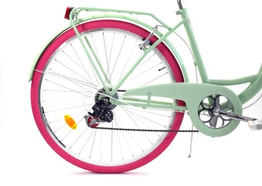 Meisjesfiets - 26 inch - stadsfiets - mintgroen roze