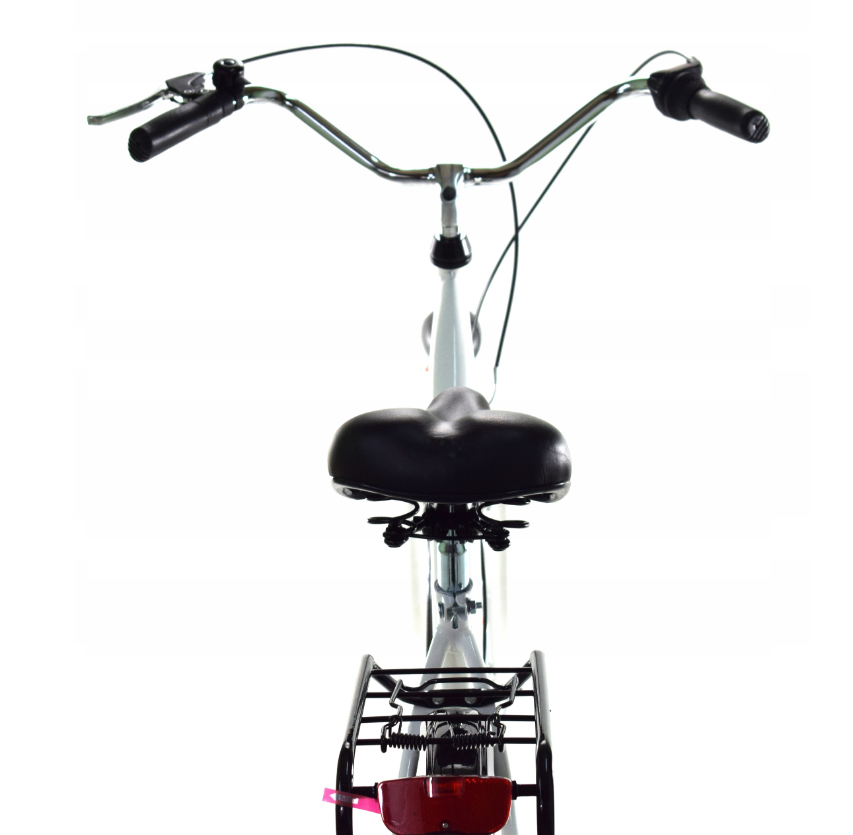 Meisjesfiets - 26 inch - met 3 versnellingen - wit zwart